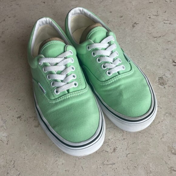 VANS Era Mint Green Canvas Skateboarding Sneakers US Women Size 8.5 US Men 7.0 - Picture 1 of 5